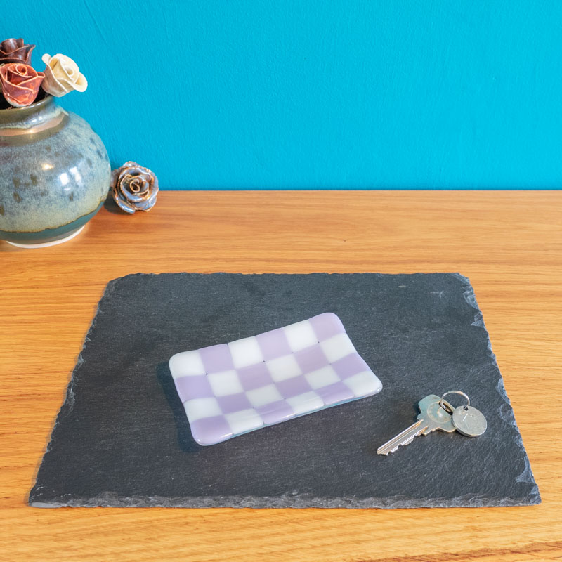 12x7cm Chequered White/Colour Small Tray - Bullseye Collection