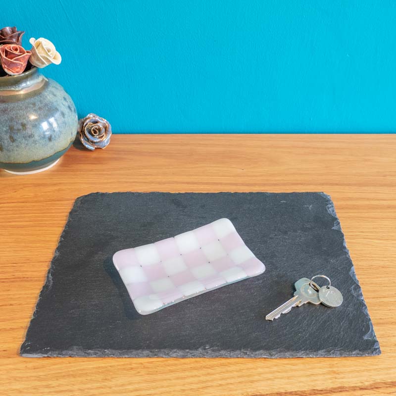 12x7cm Chequered White/Colour Small Tray - Bullseye Collection