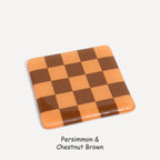 10cm Chequered Dual Colour Coaster - Oceanside Collection