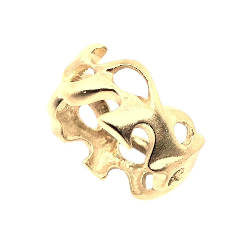 Men's Silver Ring – Organic Sculptural Design