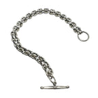 Mens Silver Bracelet – Handcrafted Double Anchor Chain Design by Tg-Jewellery By Tamara Gervasio (men-s-double-anchor-chain-bracelet-with-t-bar-clasp-sterling-silver-925)