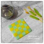 10cm Chequered Dual Coloured Coaster - Bullseye Collection