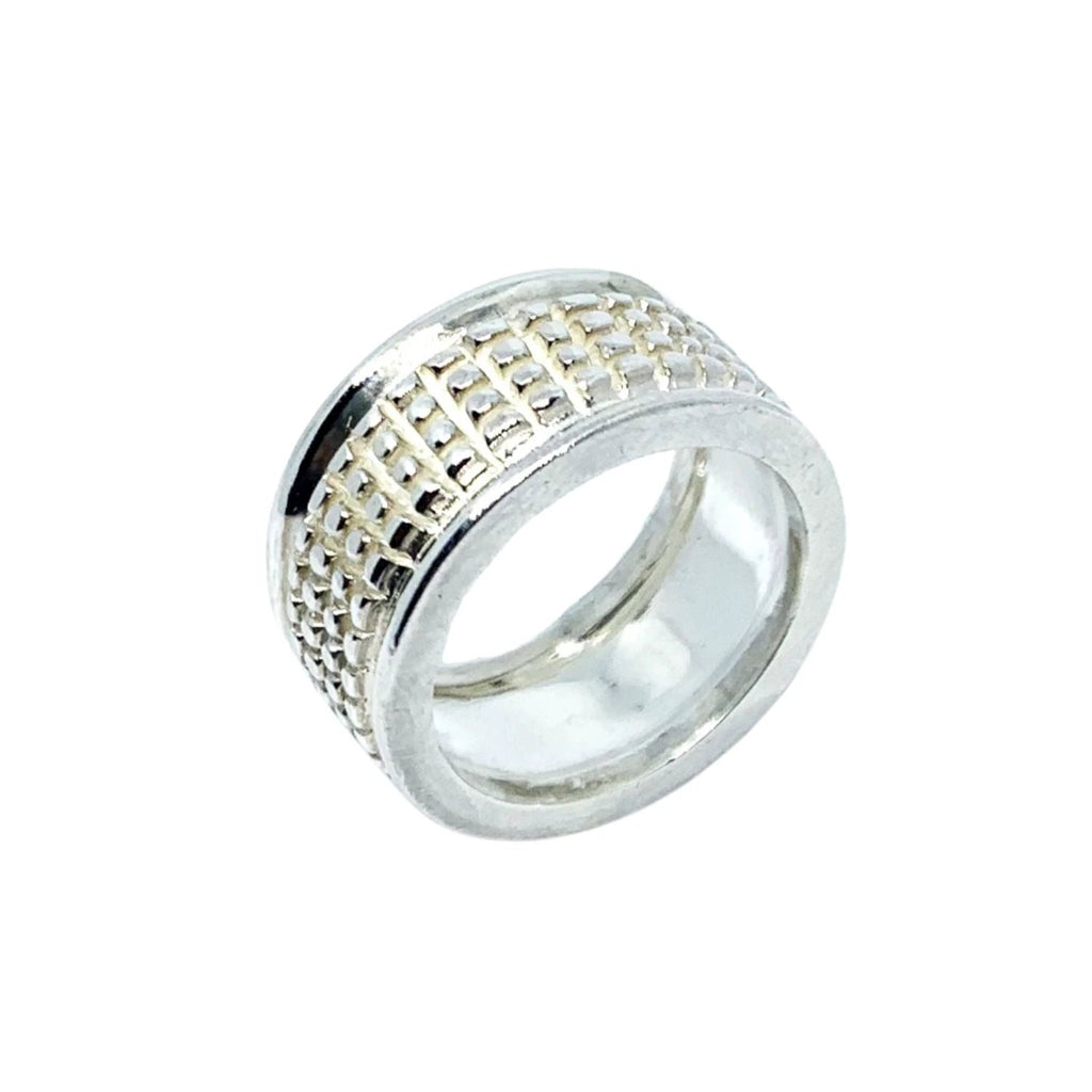 Sterling Silver Men's Ring – Bold Crocodile Texture Design