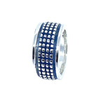 Men's Sterling Silver Ring - Bold Crocodile Design with Blue Enamel by Tg-Jewellery By Tamara Gervasio (crocodile-mens-ring-sterling-silver-925-with-blue-ceramic-enamel)