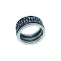 Sterling Silver Men's Ring – Bold Crocodile Texture Design