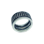 Sterling Silver Men's Ring – Bold Crocodile Texture Design