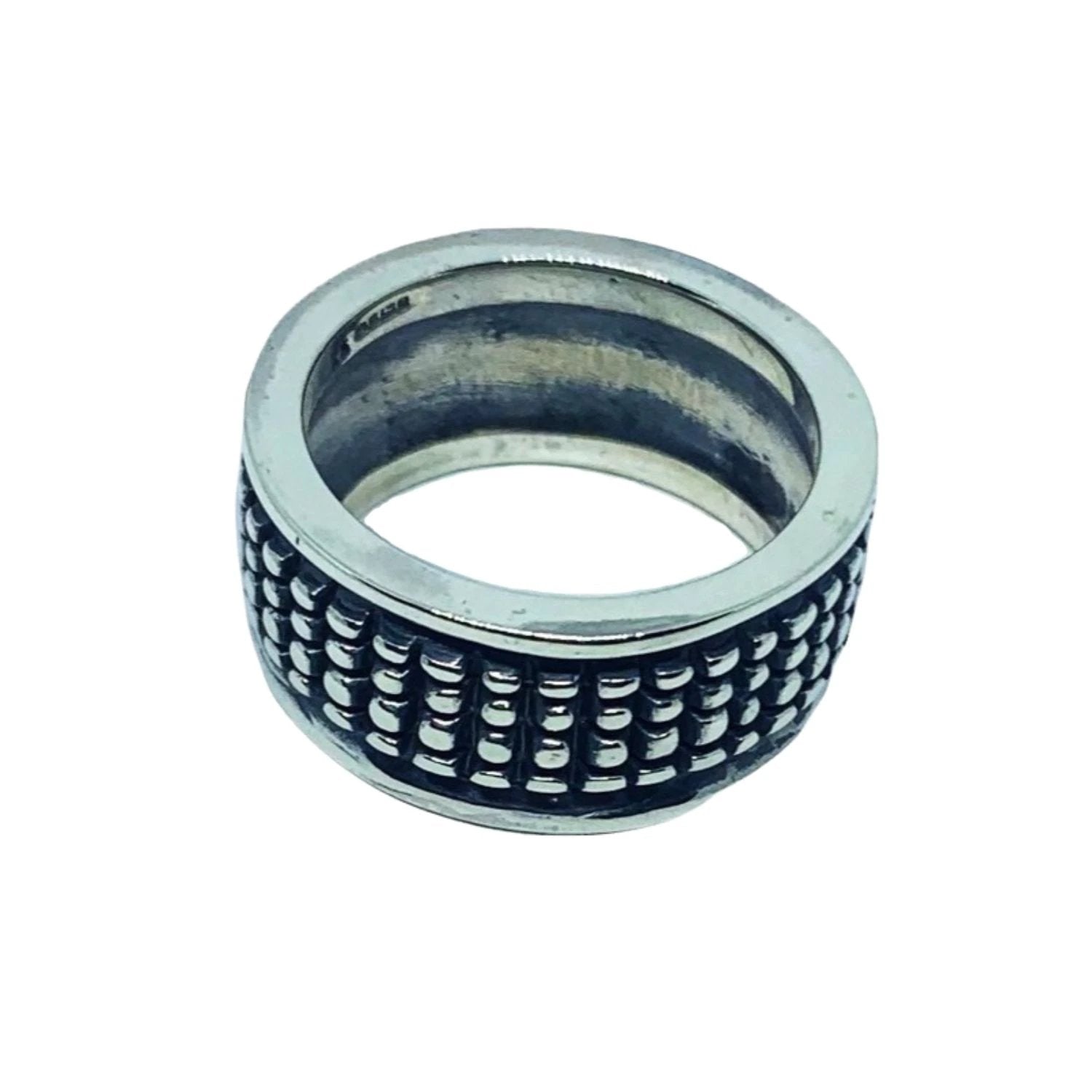 Sterling Silver Men's Ring – Bold Crocodile Texture Design