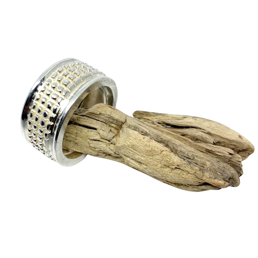 Sterling Silver Men's Ring – Bold Crocodile Texture Design