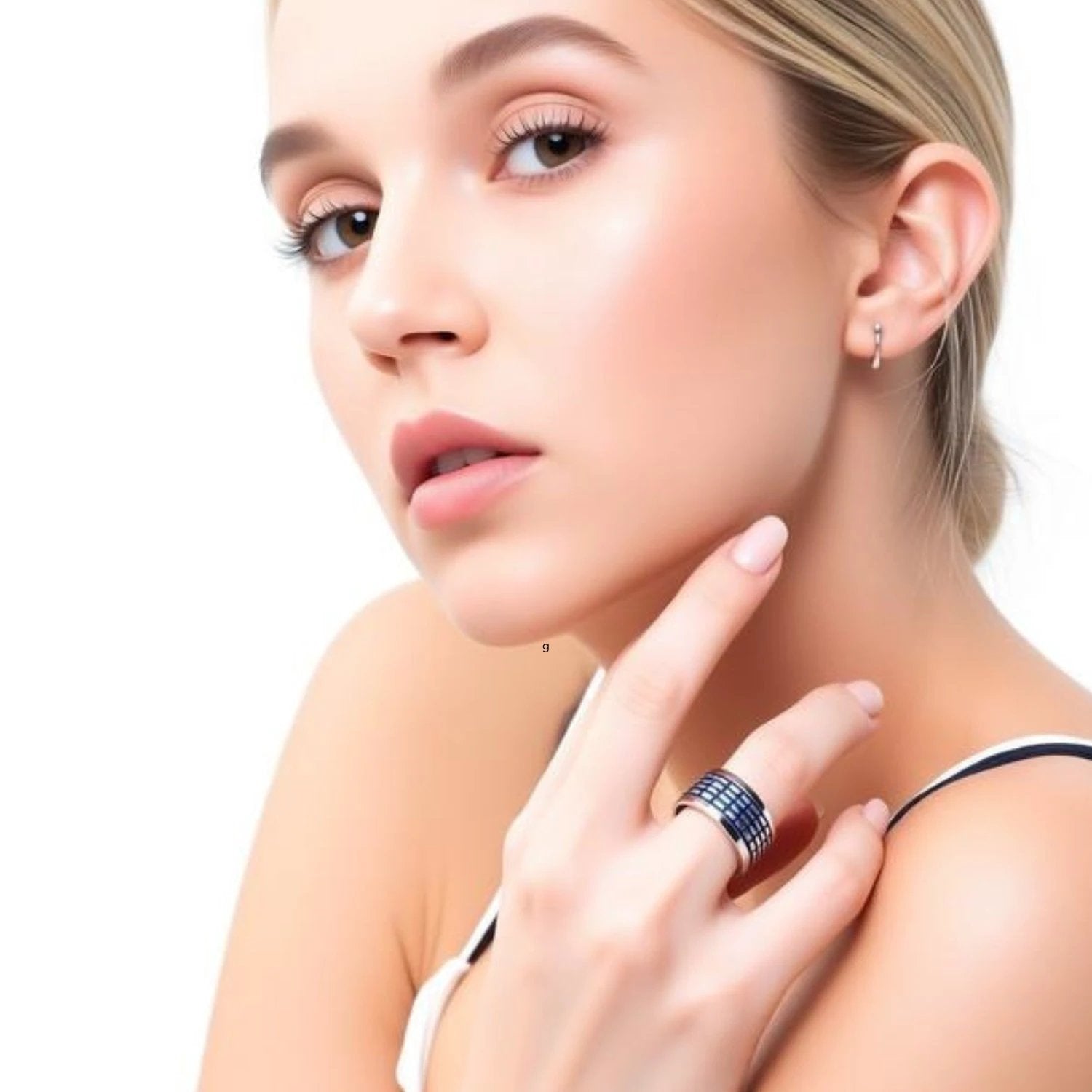 Sterling Silver Crocodile Ring – Striking Statement Piece by Tg-Jewellery By Tamara Gervasio (crocodile-ring-sterling-silver-with-blue-ceramic-enamel)