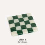 10cm Chequered Dual Colour Coaster - Oceanside Collection