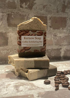 Coffee Exfoliating Soap – Handmade with Cornish Coffee (100g) by Kernow Soap (coffee-exfoliating-scrub-soap)