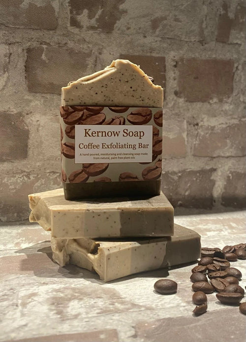 Coffee Exfoliating Soap – Handmade with Cornish Coffee (100g) by Kernow Soap (coffee-exfoliating-scrub-soap)