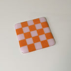 10cm Chequered Dual Coloured Coaster - Bullseye Collection