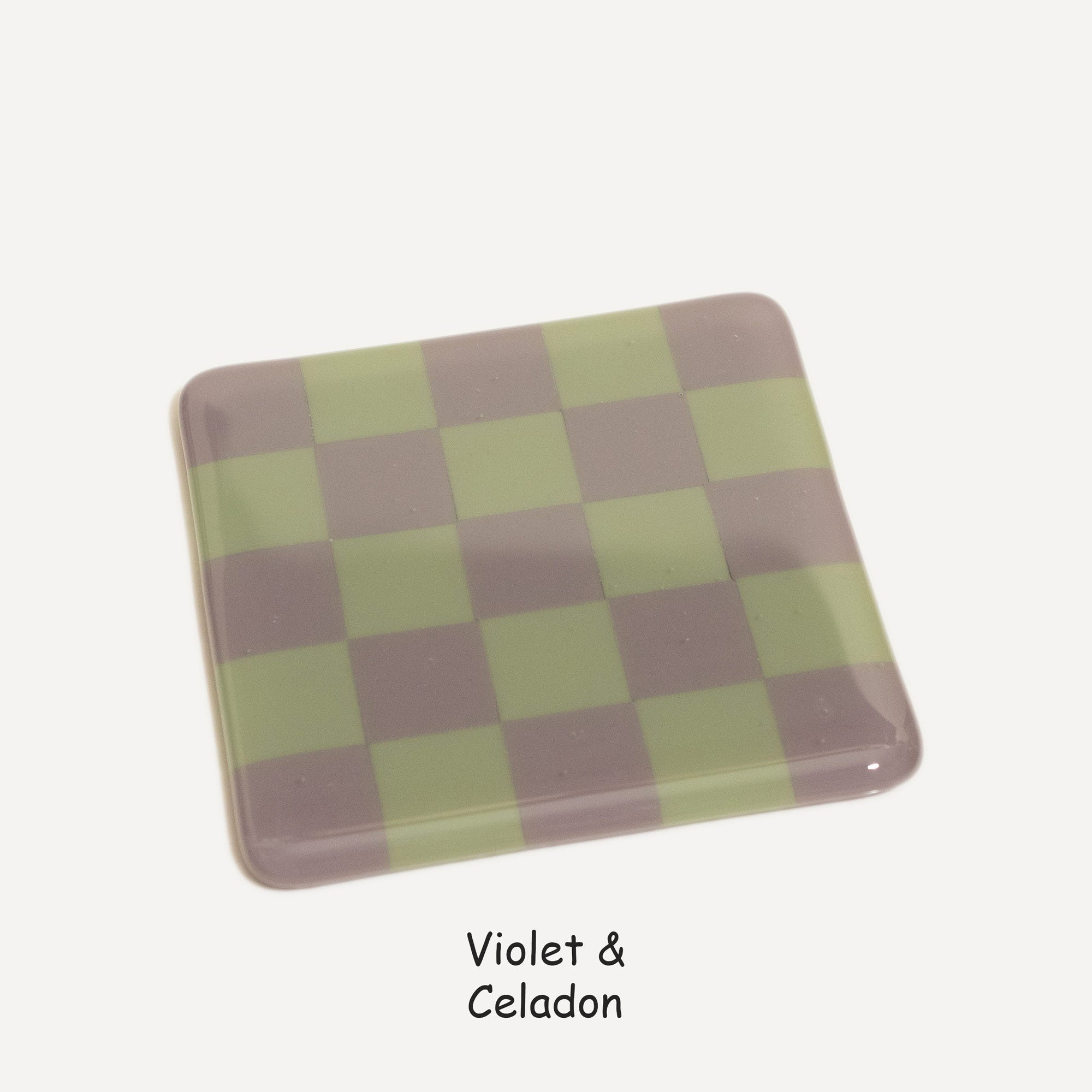 10cm Chequered Dual Colour Coaster - Oceanside Collection