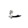 Skull Earrings - H.R. Giger Inspired Dagger Stud in Sterling Silver by Tg-Jewellery By Tamara Gervasio (single-arm-skull-dagger-stud-earring-in-sterling-silver-925-2cm)