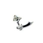 Skull Earrings - H.R. Giger Inspired Dagger Stud in Sterling Silver by Tg-Jewellery By Tamara Gervasio (single-arm-skull-dagger-stud-earring-in-sterling-silver-925-2cm)