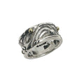 Sterling Silver Ring – Wood-Inspired Contemporary Design by Tg-Jewellery By Tamara Gervasio (le-linee-pebbles-ring-sterling-silver-925-with-brass-accents-one-of-a-kind)