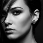 Skull Stud Earrings - Handcrafted Sterling Silver Gothic Style by Tg-Jewellery By Tamara Gervasio (bones-skull-medaglie-coin-stud-sterling-silver-925-handcrafted)