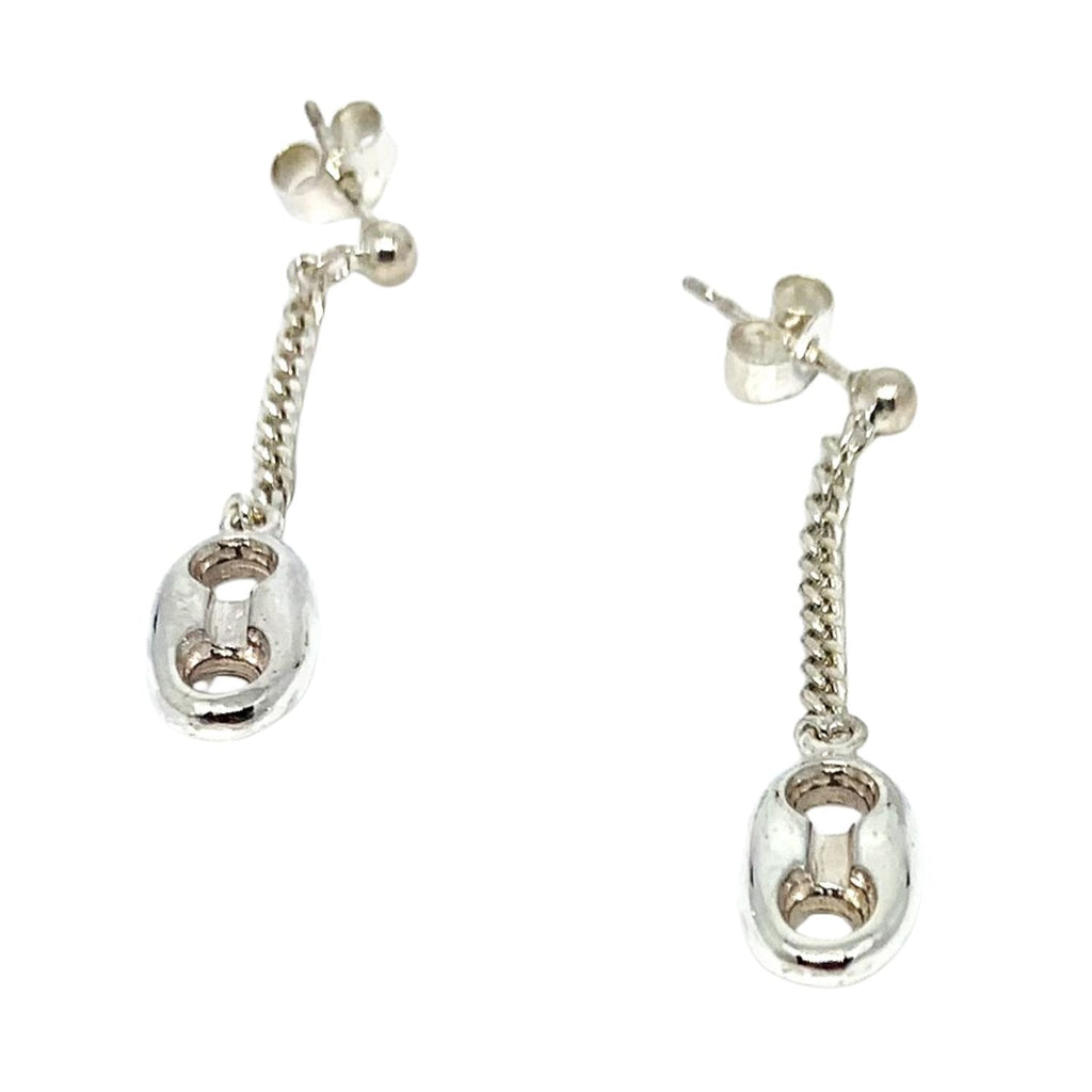 Anchor Drop Earrings - Handcrafted Sterling Silver with Nautical Charm by Tg-Jewellery By Tamara Gervasio (marinara-anchor-drop-earrings-handcrafted-sterling-silver)