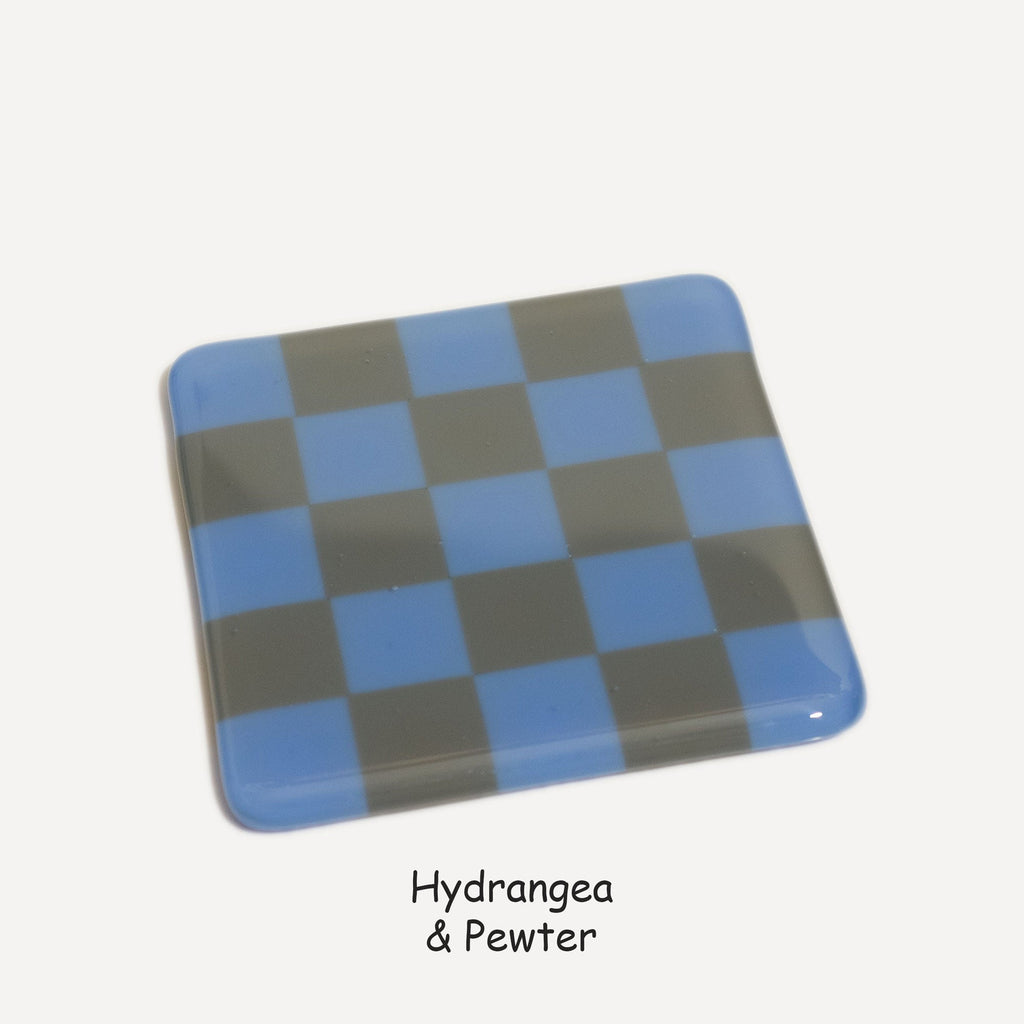 10cm Chequered Dual Colour Coaster - Oceanside Collection