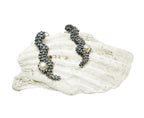 Pearl Stud Earrings - Ocean-Inspired Sterling Silver Design