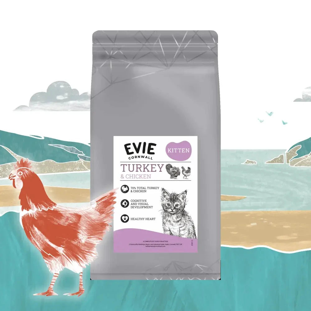 Natural Kitten Food – High Protein Turkey & Chicken Recipe by The Pets Larder (evie-natural-dry-kitten-food-turkey-with-chicken)