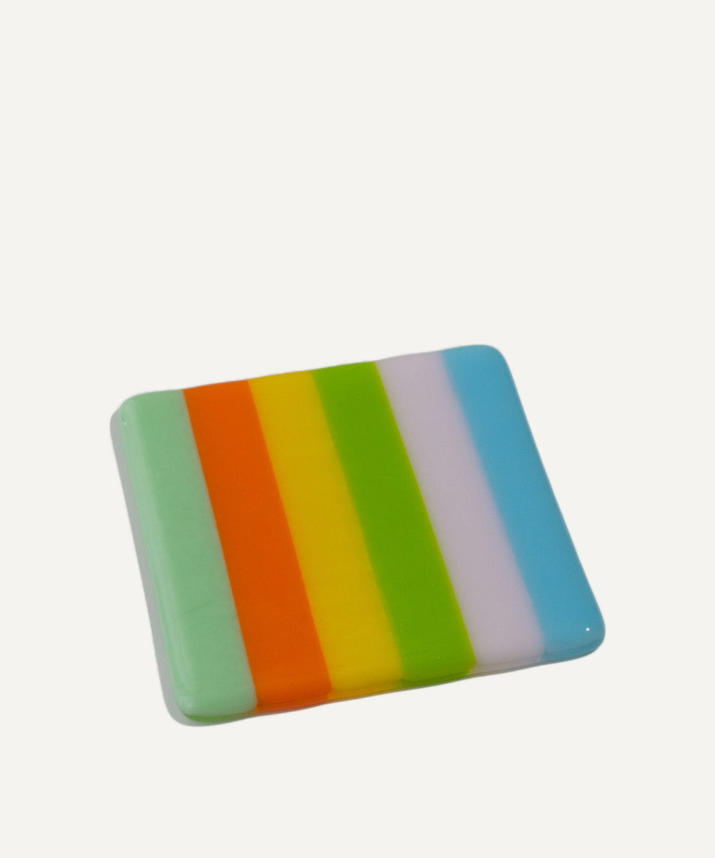 10cm Summer Striped Coaster - Bullseye Collection