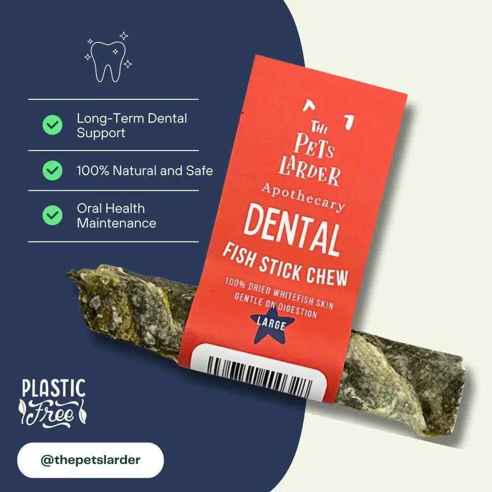 Natural Dog Chews - 100% Fish Skin Sticks from Cornwall by The Pets Larder (fish-stick-chew-for-dogs)