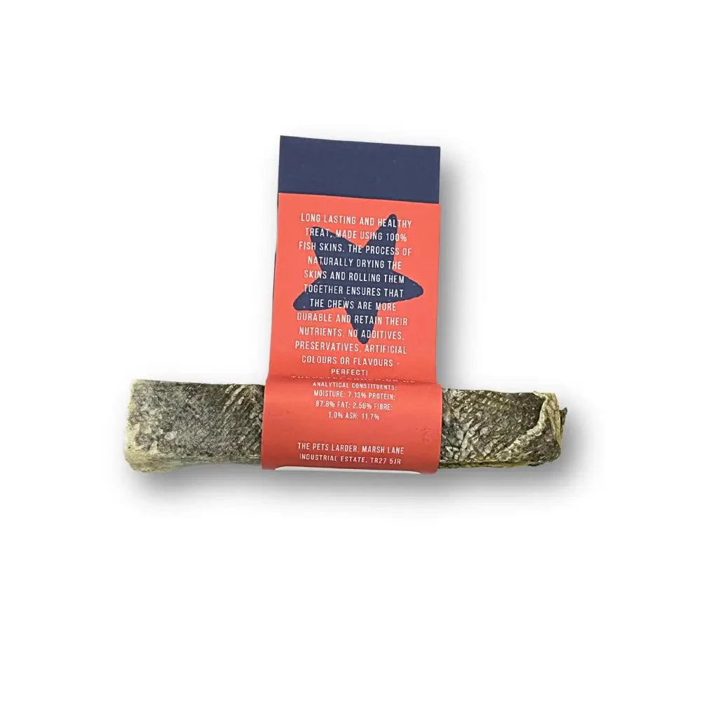 Natural Dog Chews - 100% Fish Skin Sticks from Cornwall by The Pets Larder (fish-stick-chew-for-dogs)