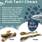 Natural Dog Chews - Fish Twirl Treats Rich in Omega Oils by The Pets Larder (fish-twirl-chew-for-dogs)