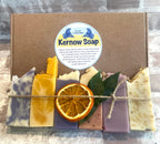 Natural Soap Gift Set – Six Floral Fragrances from Cornwall by Kernow Soap (floral-fragrance-soap-gift-box)