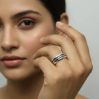Sterling Silver Statement Ring – Bold Square Design