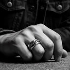 Men's Sterling Silver Ring - Bold Square Design by Cornish Artisan by Tg-Jewellery By Tamara Gervasio (square-ring-for-men-sterling-silver-925)