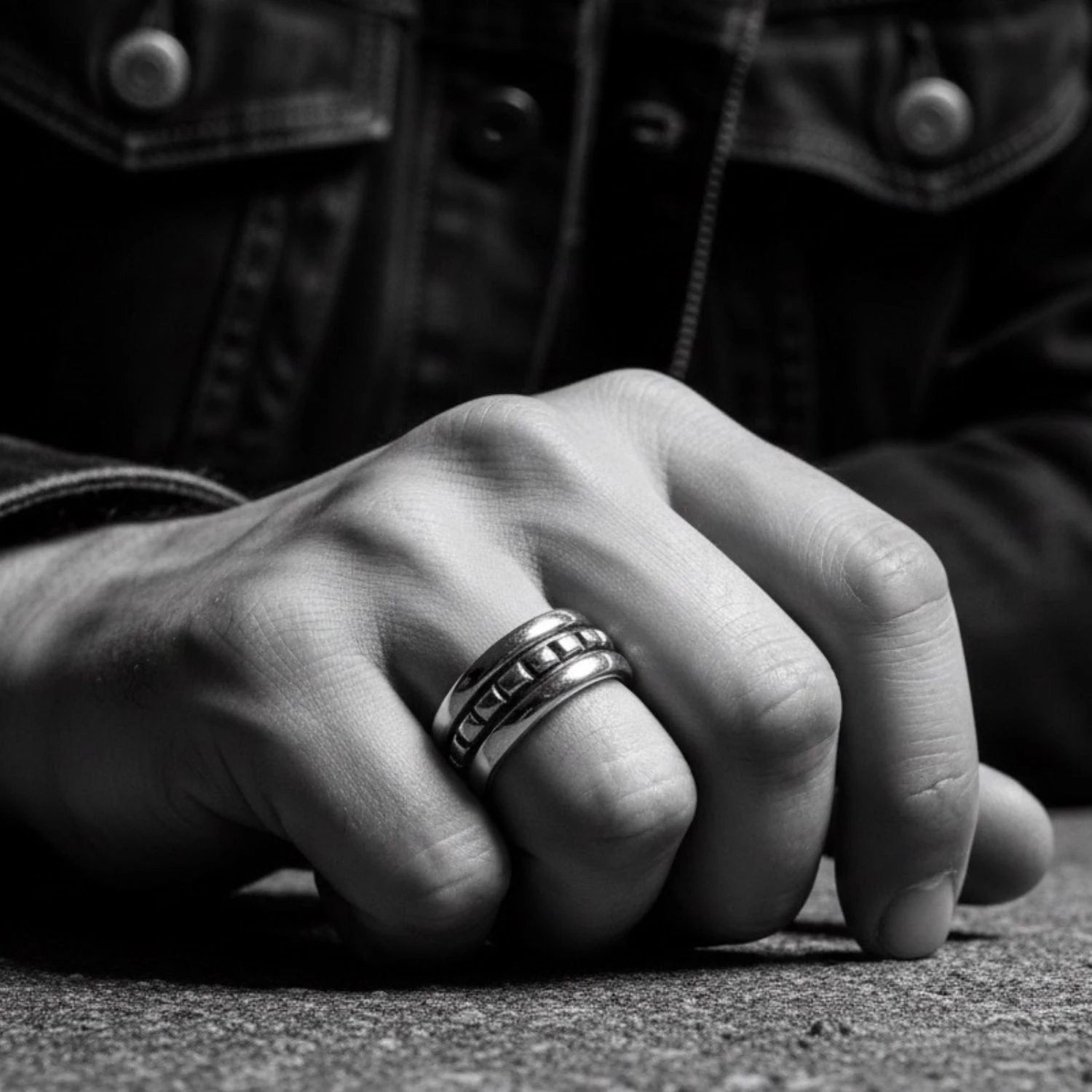 Men's Sterling Silver Ring - Bold Square Design by Cornish Artisan by Tg-Jewellery By Tamara Gervasio (square-ring-for-men-sterling-silver-925)