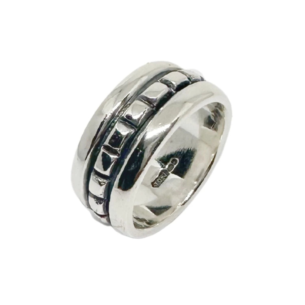 Men's Sterling Silver Ring - Bold Square Design by Cornish Artisan by Tg-Jewellery By Tamara Gervasio (square-ring-for-men-sterling-silver-925)