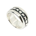 Men's Sterling Silver Ring - Bold Square Design by Cornish Artisan