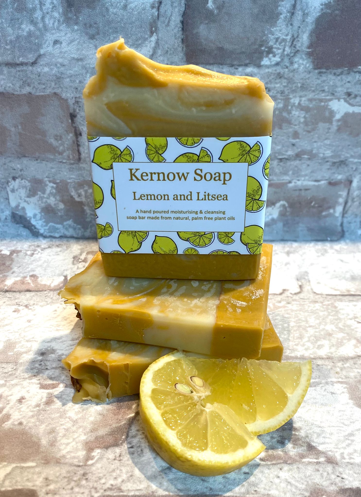 Natural Lemon Soap – Energising Morning Cleanser by Kernow Soap (lemon-litsea-soap)