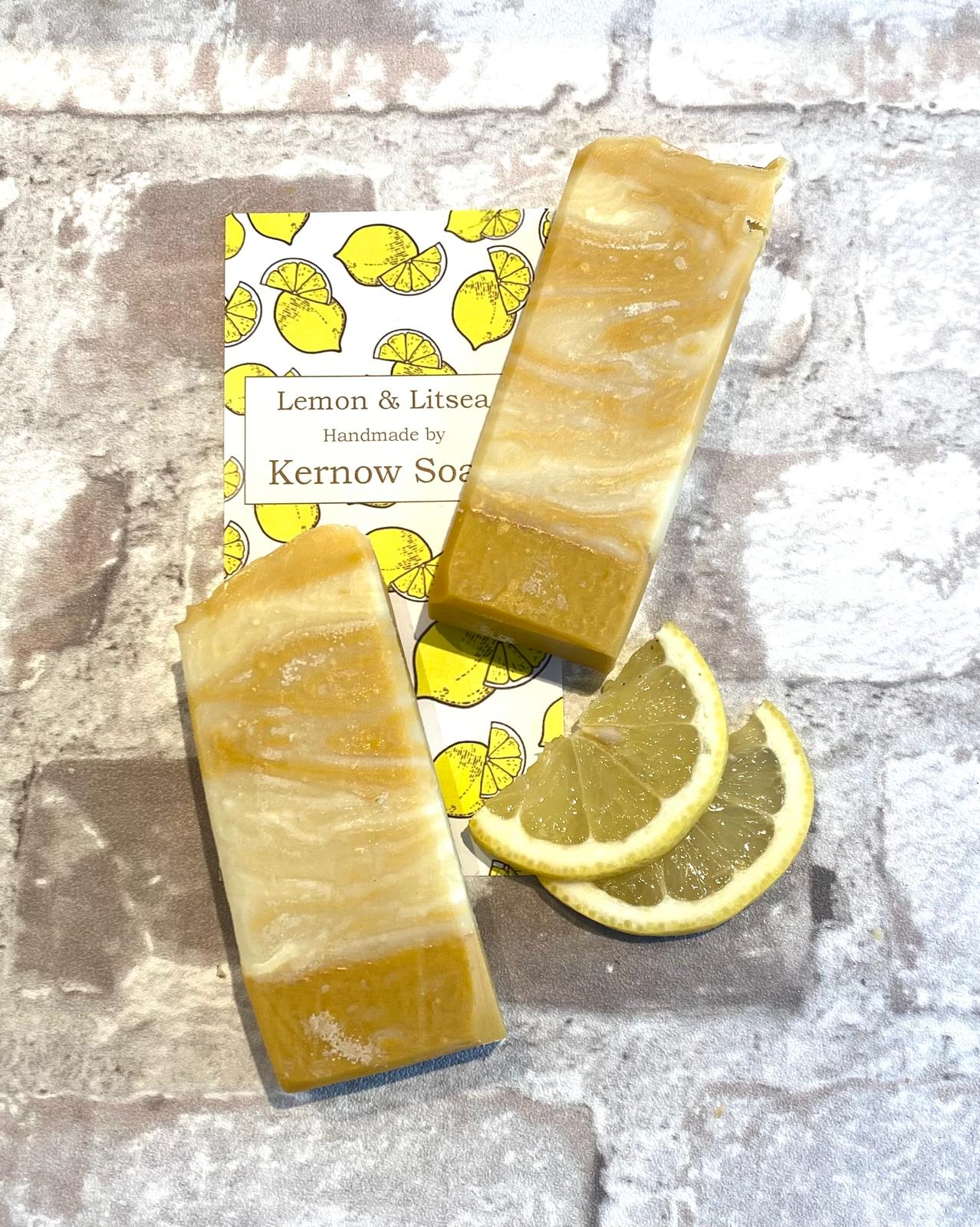 Natural Lemon Soap – Energising Morning Cleanser by Kernow Soap (lemon-litsea-soap)
