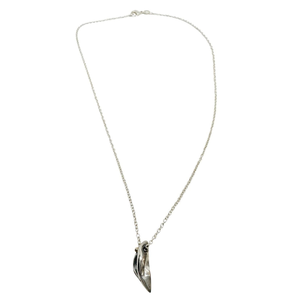 Sterling Silver Necklace with 18k Gold Accent - Contemporary Design by Tg-Jewellery By Tamara Gervasio (erotika-necklace-sterling-silver-925-with-18k-gold-accent-1)