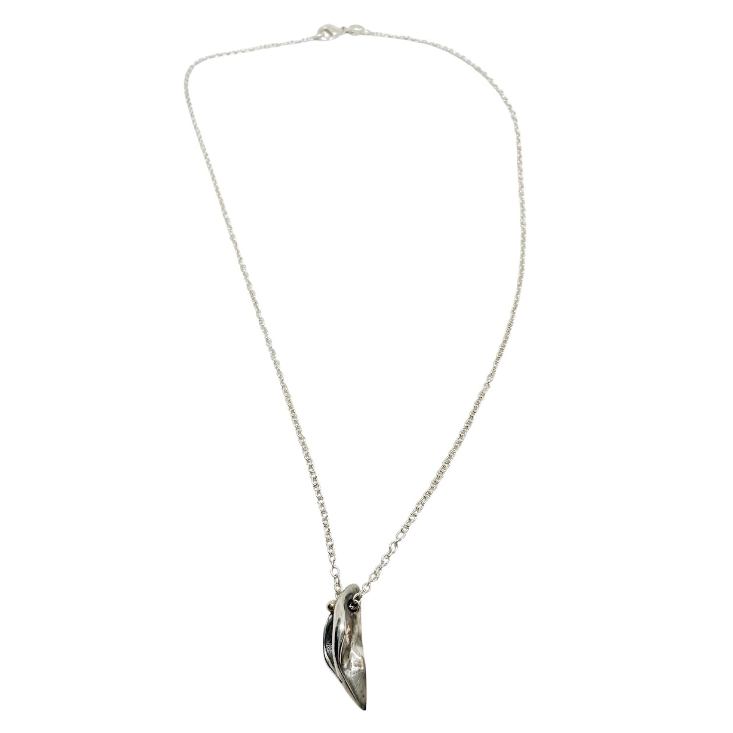 Sterling Silver Necklace with 18k Gold Accent - Contemporary Design by Tg-Jewellery By Tamara Gervasio (erotika-necklace-sterling-silver-925-with-18k-gold-accent-1)