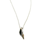 Sterling Silver Necklace with 18k Gold Accent - Contemporary Design by Tg-Jewellery By Tamara Gervasio (erotika-necklace-sterling-silver-925-with-18k-gold-accent-1)