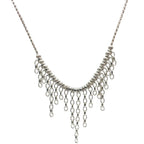 Sterling Silver Necklace – Handcrafted Rain Drop Design by Tg-Jewellery By Tamara Gervasio (rain-drop-necklace-recycle-sterling-silver-925-handmade)