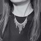 Sterling Silver Necklace – Handcrafted Rain Drop Design by Tg-Jewellery By Tamara Gervasio (rain-drop-necklace-recycle-sterling-silver-925-handmade)