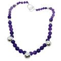 Amethyst Necklace - Handcrafted with Sterling Silver Beads by Tg-Jewellery By Tamara Gervasio (amethyst-necklace-with-sterling-silver-beads-18-inches)