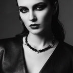Onyx Necklace with Sterling Silver Starfish - Handmade Sea Jewellery by Tg-Jewellery By Tamara Gervasio (handmade-starfish-in-sterling-silver-necklace-with-onyx-beads)