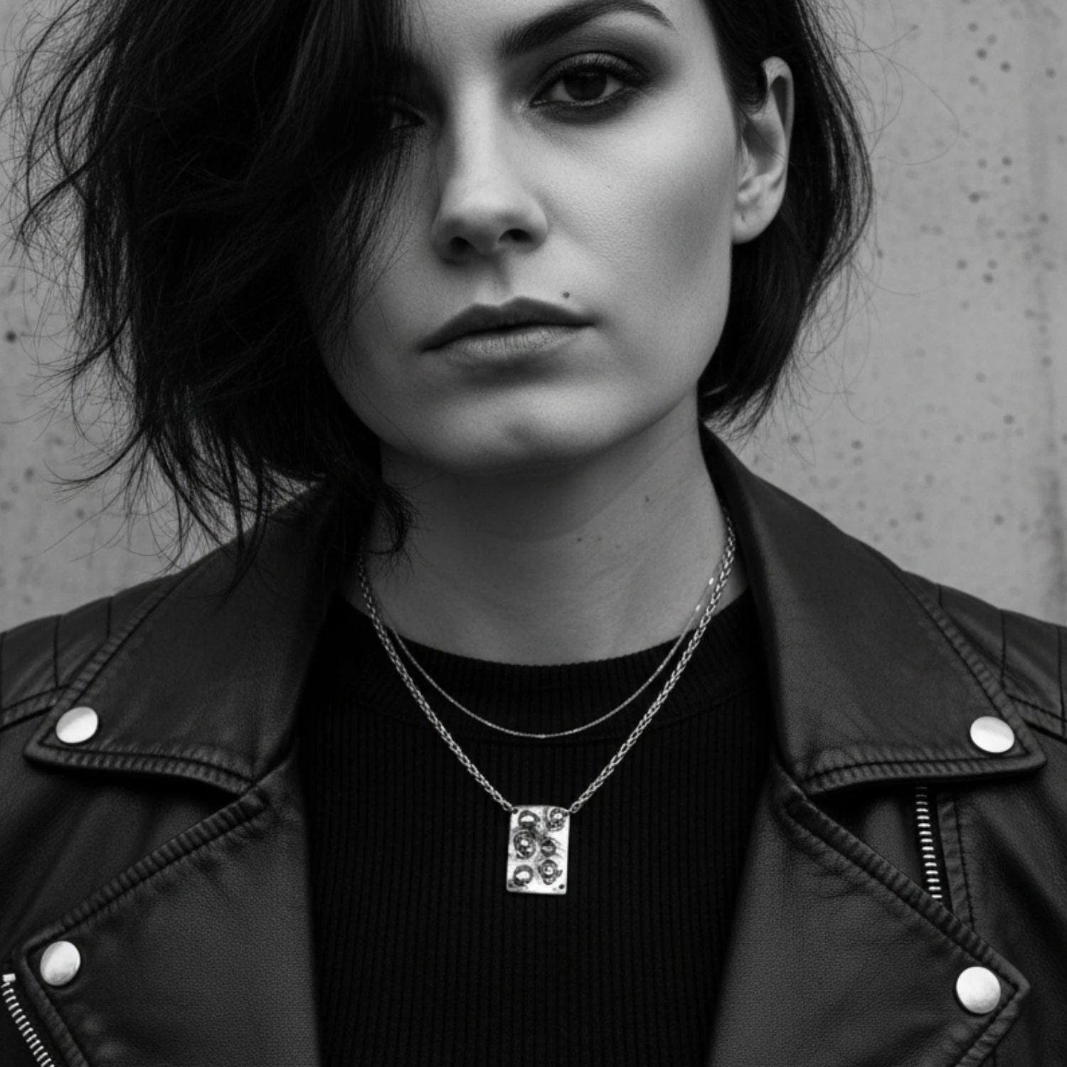 Skull Choker Necklace – Handcrafted Sterling Silver Gothic Statement by Tg-Jewellery By Tamara Gervasio (skull-choker-byzantine-chain-necklace-in-sterling-silver-925)