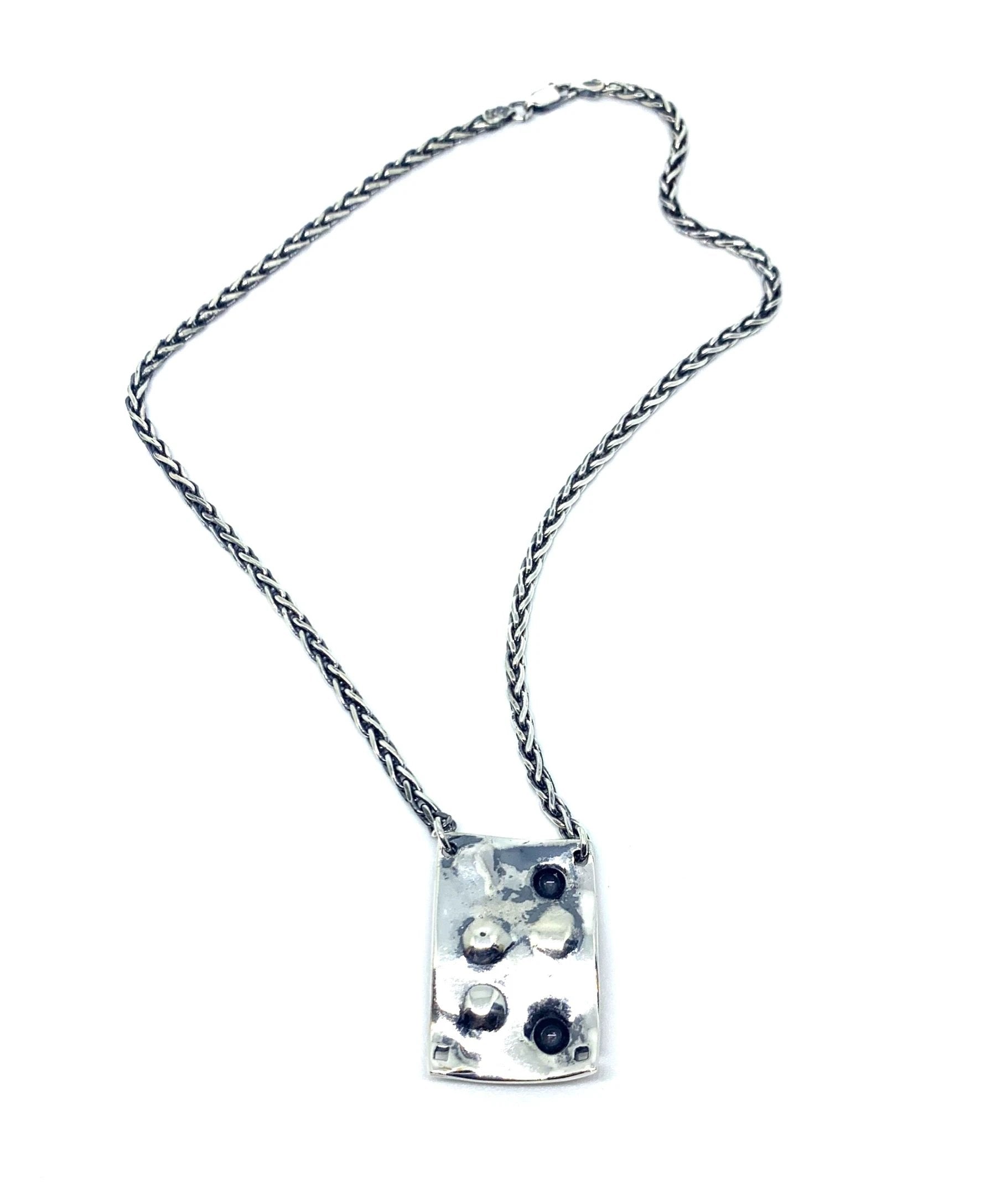 Skull Choker Necklace – Handcrafted Sterling Silver Gothic Statement by Tg-Jewellery By Tamara Gervasio (skull-choker-byzantine-chain-necklace-in-sterling-silver-925)