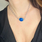 Lapis Lazuli Choker – Handmade Sterling Silver Statement Necklace