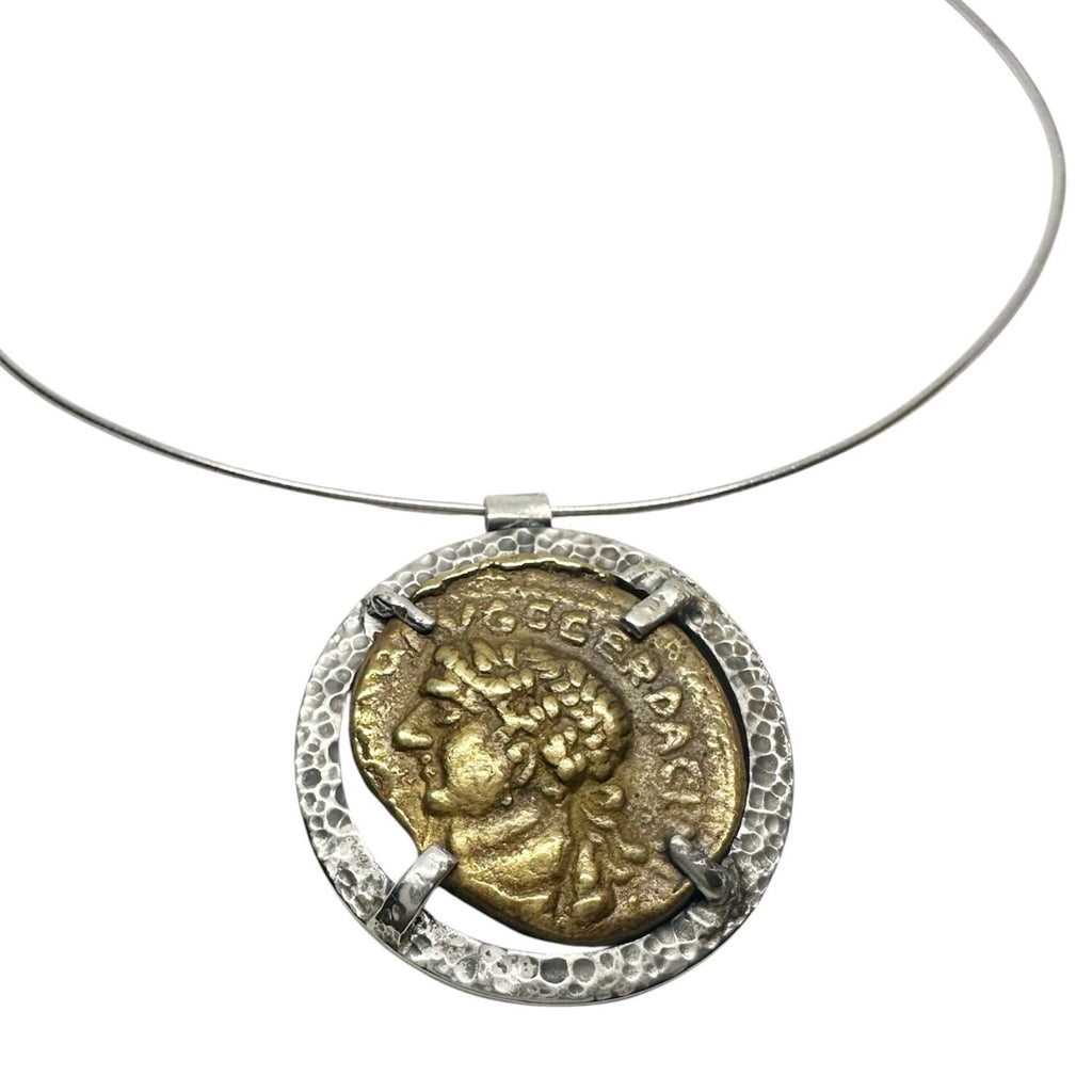 Sterling Silver Coin Pendant – Handcrafted Statement Piece by Tg-Jewellery By Tamara Gervasio (one-of-a-kind-ancient-coin-pendant-sterling-silver-statement)
