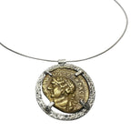 Sterling Silver Coin Pendant – Handcrafted Statement Piece by Tg-Jewellery By Tamara Gervasio (one-of-a-kind-ancient-coin-pendant-sterling-silver-statement)